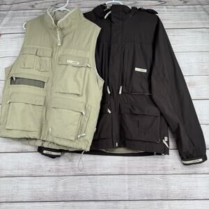 Planet Earth 3 in 1 Vest and Snowboard Jacket Mens Medium Brown Beige